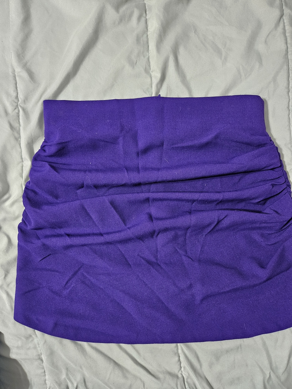 Zara Violet Ruched Mini Skirt